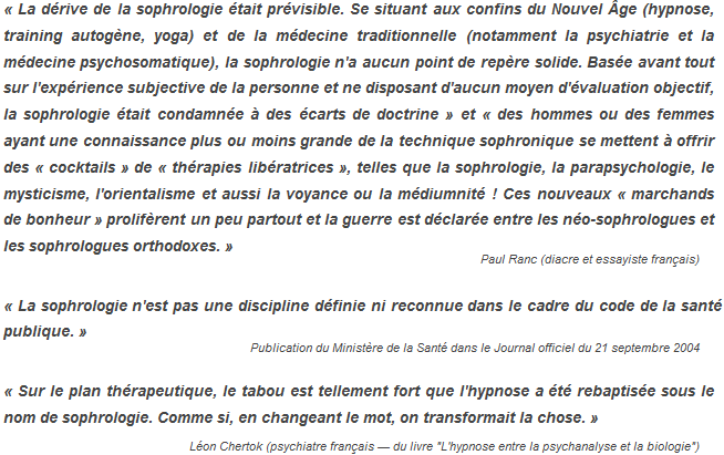 Citations - La pratique sophrologique