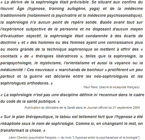 Citations - La pratique sophrologique