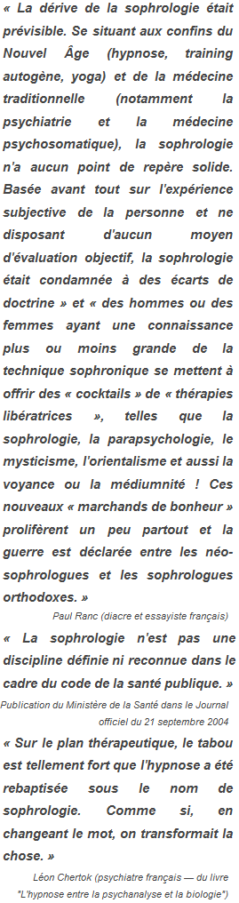 Citations - La pratique sophrologique
