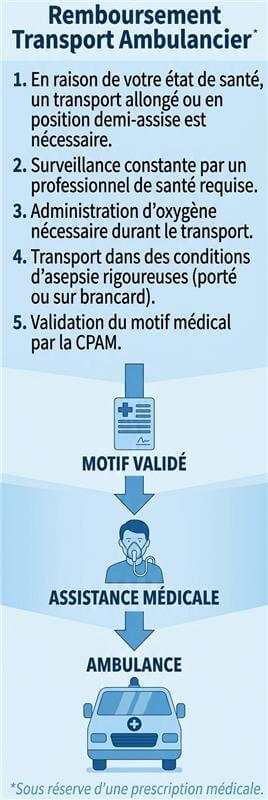 motif remboursement ambulance et prescription